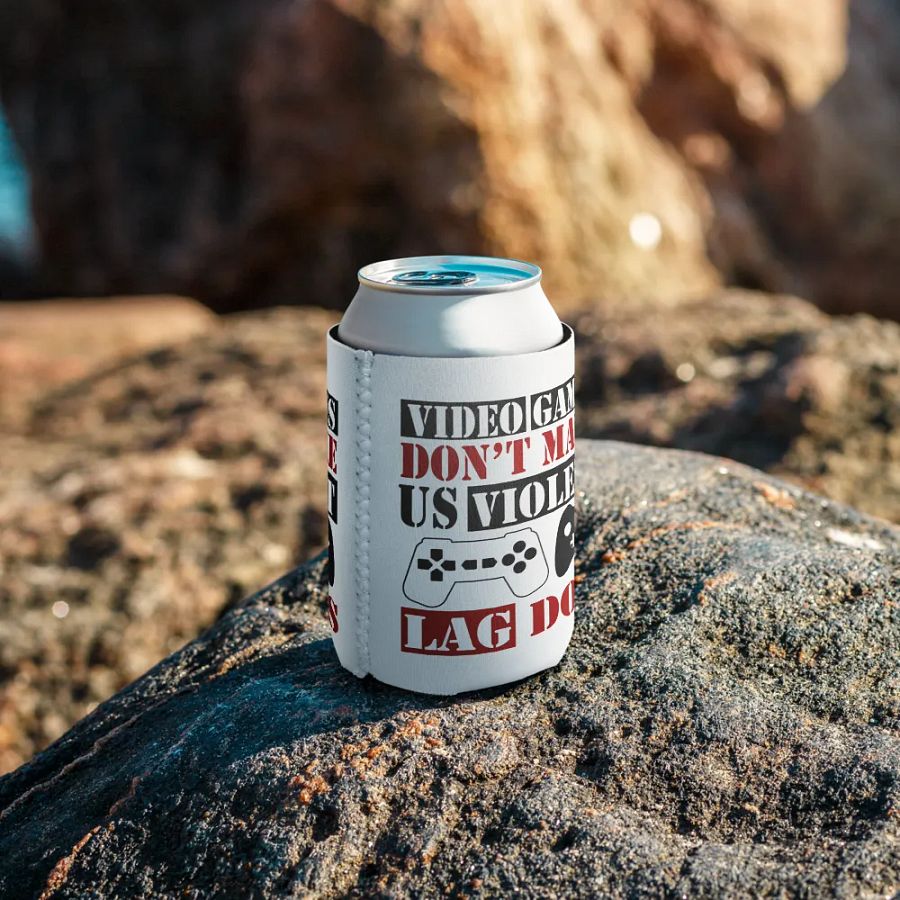 Video games don't make us violent - coozie can cooler product image (9)