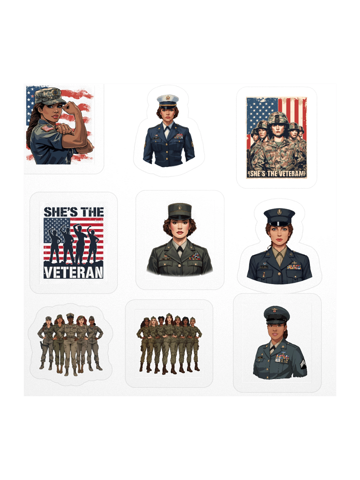 She’s The Veteran Vinyl Stickers product image (1)