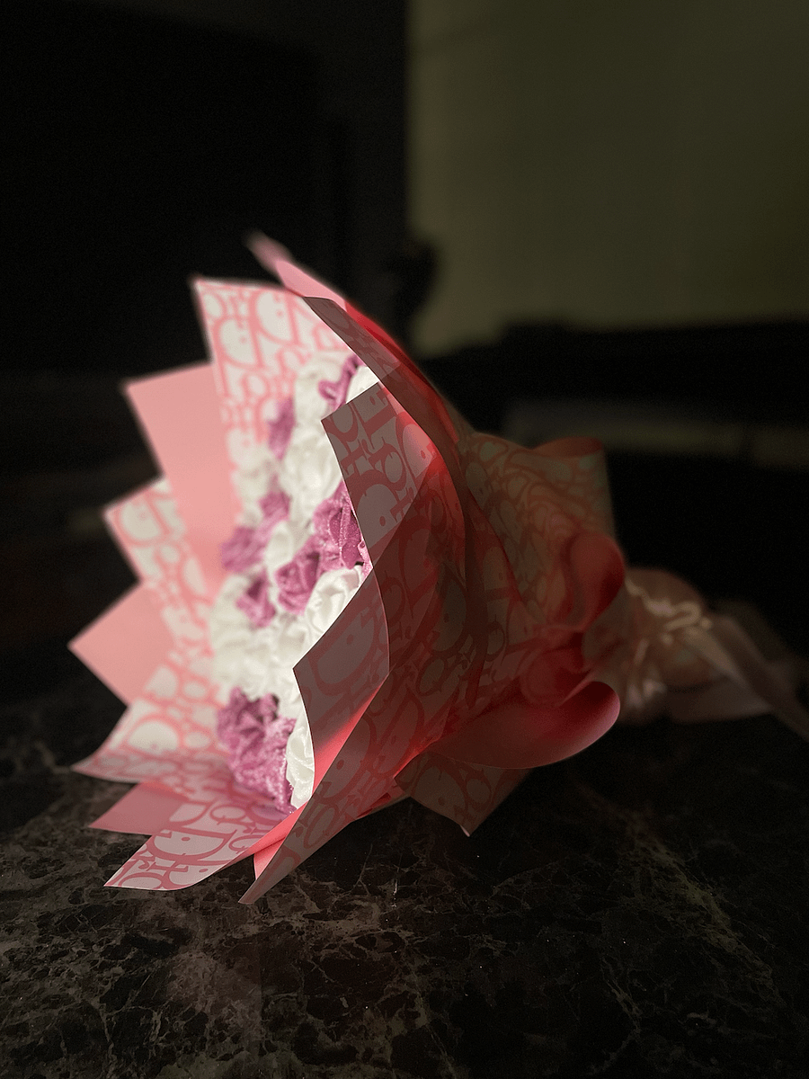 Pink & White Glitter Bouquet product image (2)