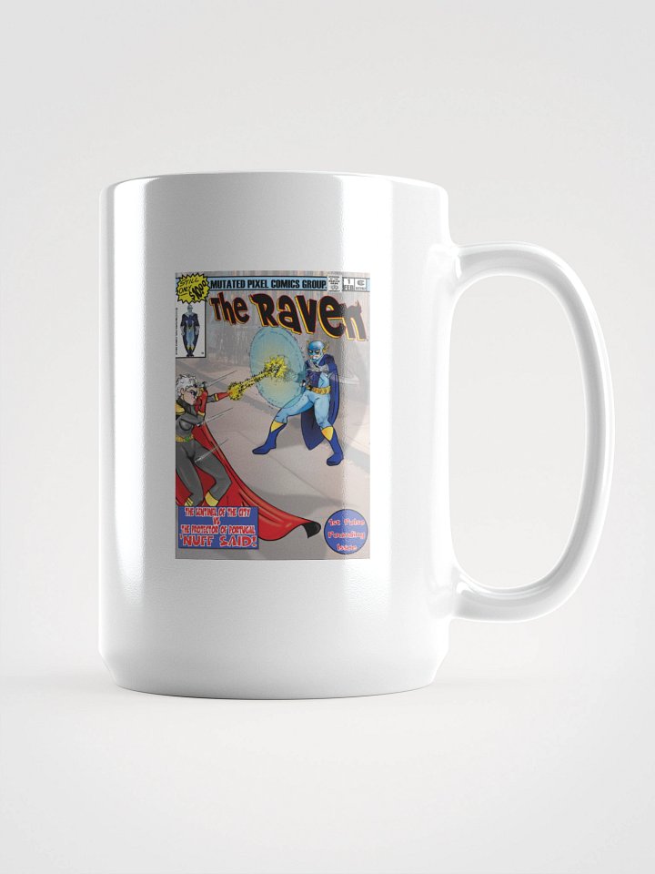 The Raven vs. our Favorite Heroine The Protector: Comic Book Cover Mug product image (1)