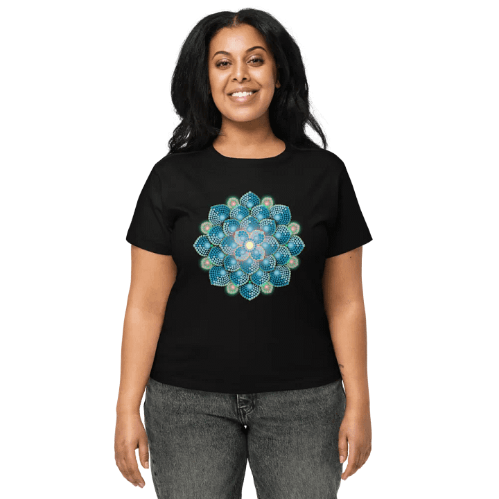 Summer Rain Mandala Women's High-Waisted T-Shirt product image (1)