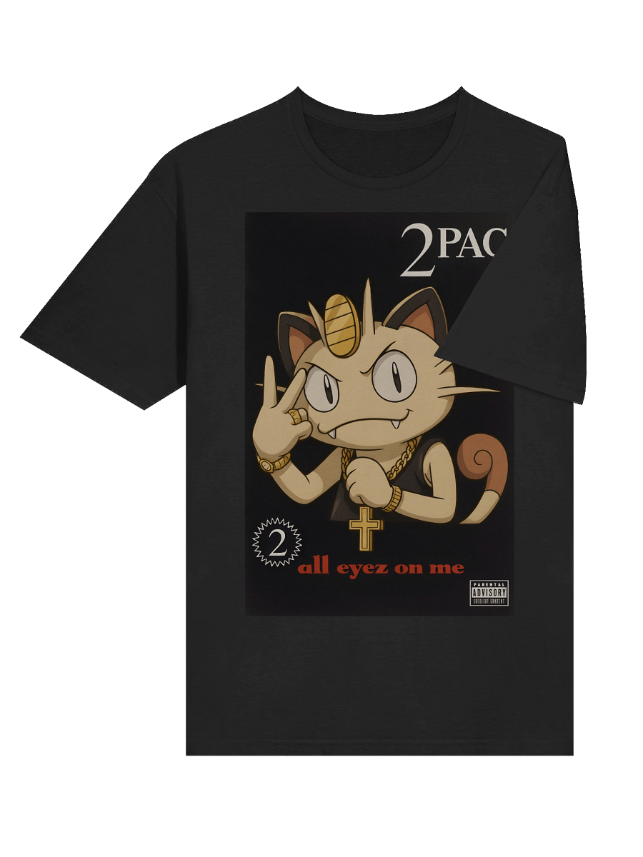 Meowth "All Eyez on Me" Parody T-Shirt – Pokémon × Tupac Album Cover Mashup product image (37)
