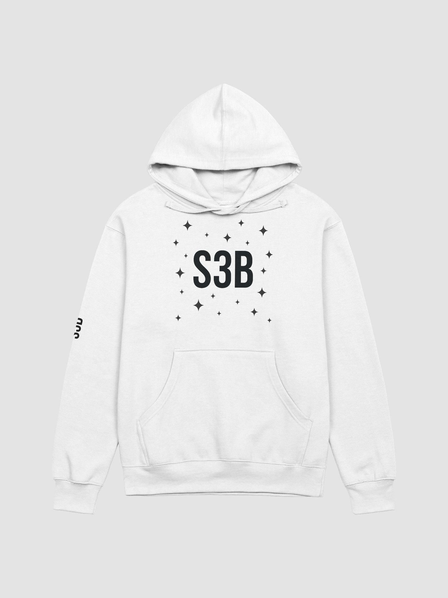 S3B Black On White Hoodie product image (1)