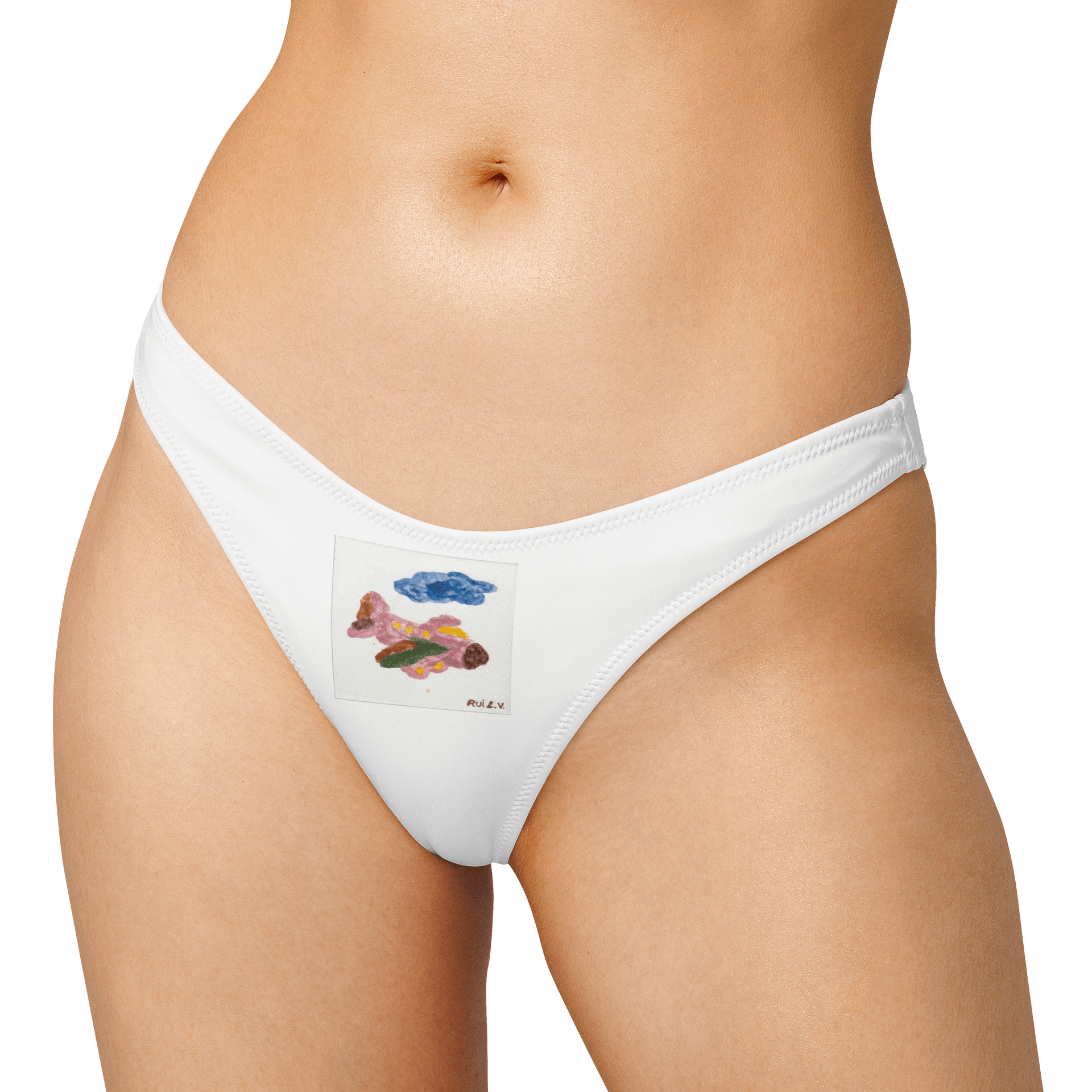 Kid Airplane (All-Over Print Recycled V-Cut Bikini Bottom) product image (6)