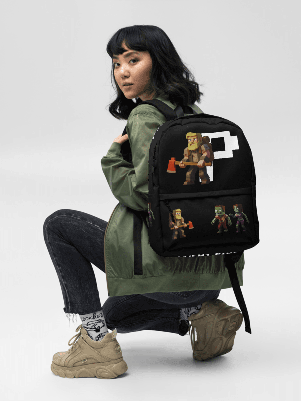Patient PixelZ All-Over Print Backpack (Black) product image (7)