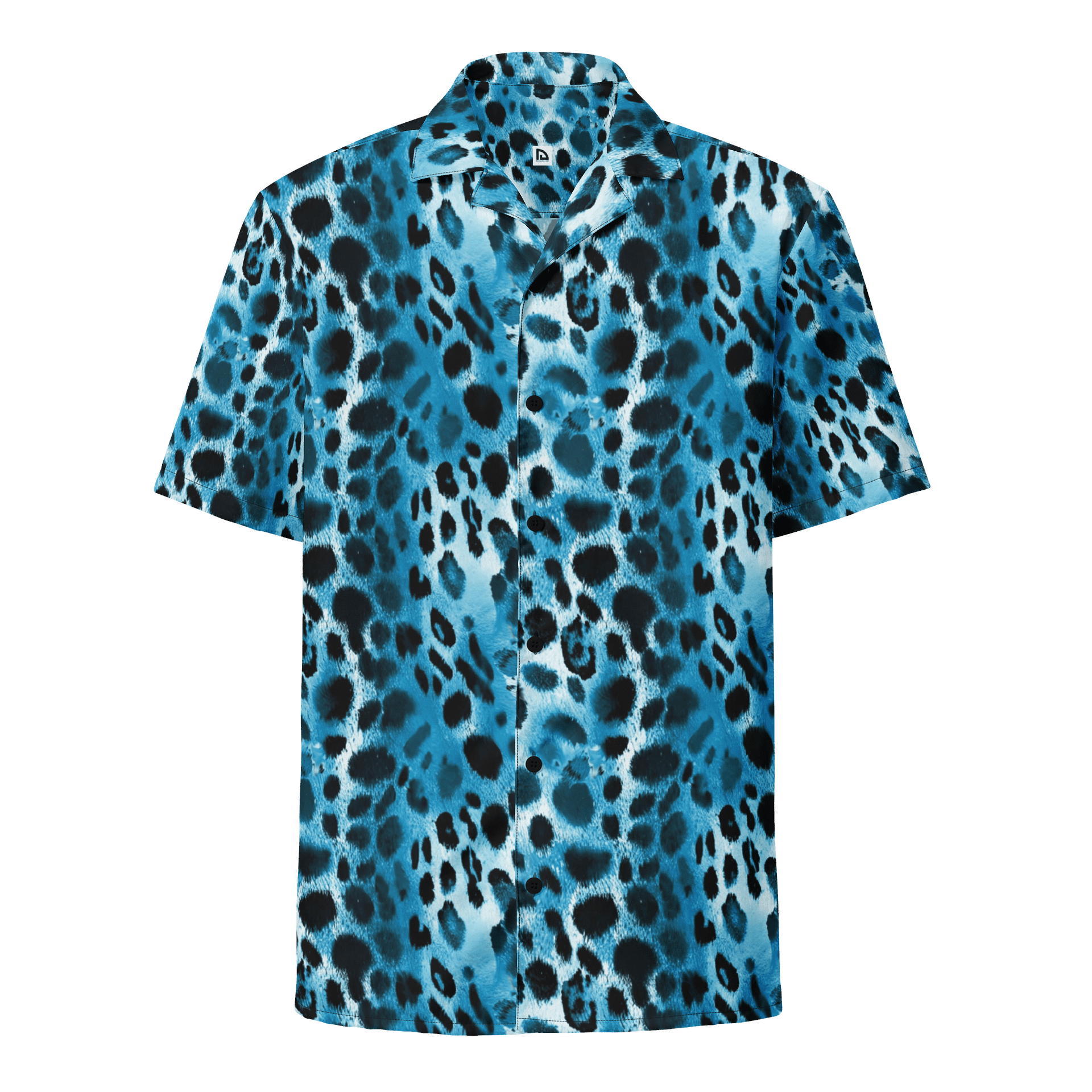 Blue Leopard Hawaiian Shirt product image (1)