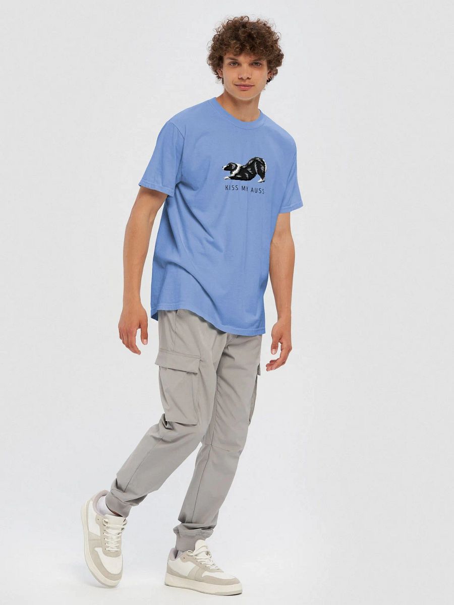 Kiss My Auss(2) T-Shirt(Embroidered) of an Australian Shepherd(Black & White) product image (10)