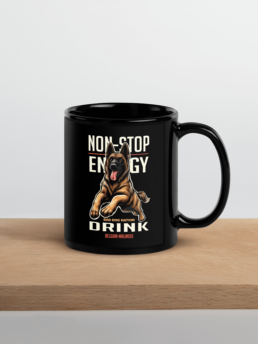 Malinois Energy Drink - Black ceramic mug product image (6)
