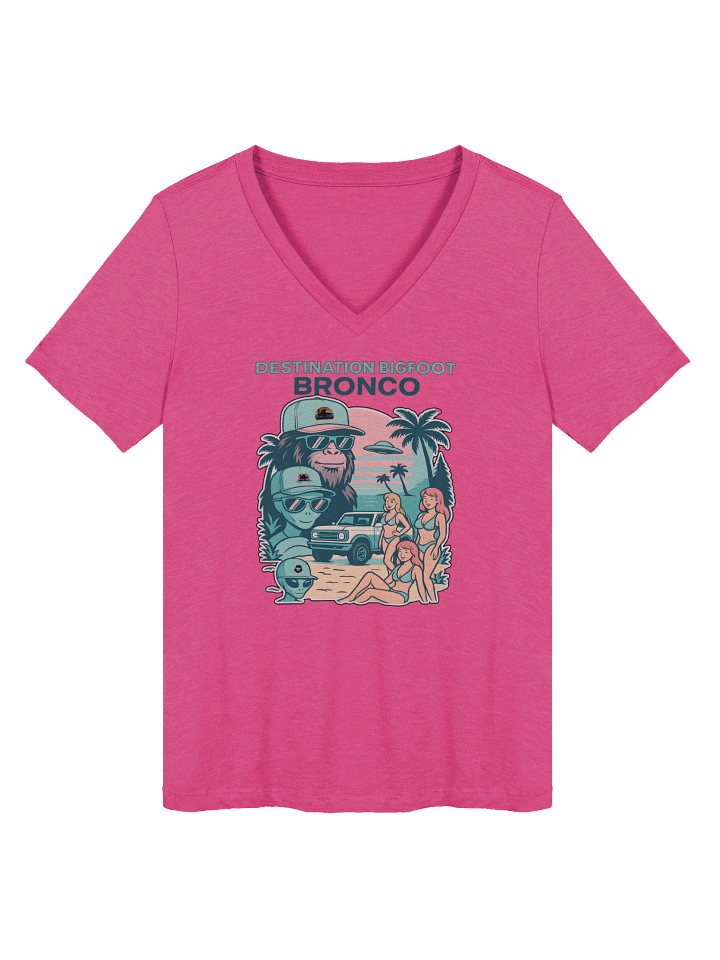 Destination Bigfoot Bronco Legends Of Sunset Best Friends Bella+Canvas Women's Relaxed V-Neck T-Shirt (Multiple Colors Available) product image (1)