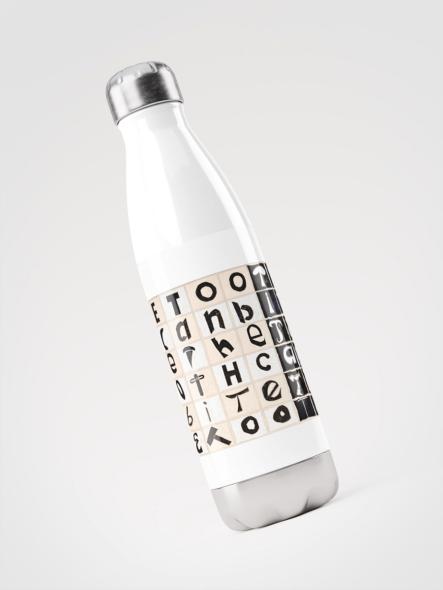 The Tooth Can Bite Stainless Steel Water Bottle (white) product image (3)