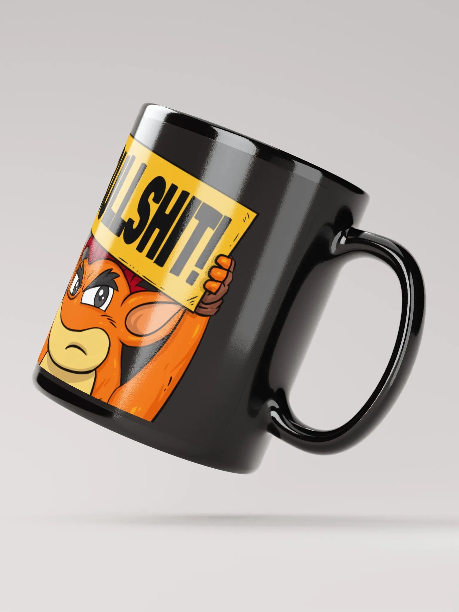 Bullsh*t Emote Black Mug product image (2)