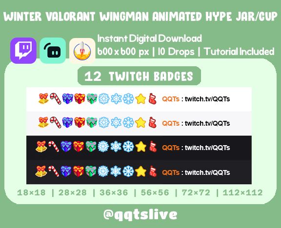 ANIMATED Winter LITTLE HELPER Twitch Hype Jar - Stream Tip Cup+Sub Badges/2 Layers - 5 Outfit/Prop Options - 10 Bit Options+Set Up Tutorial product image (3)