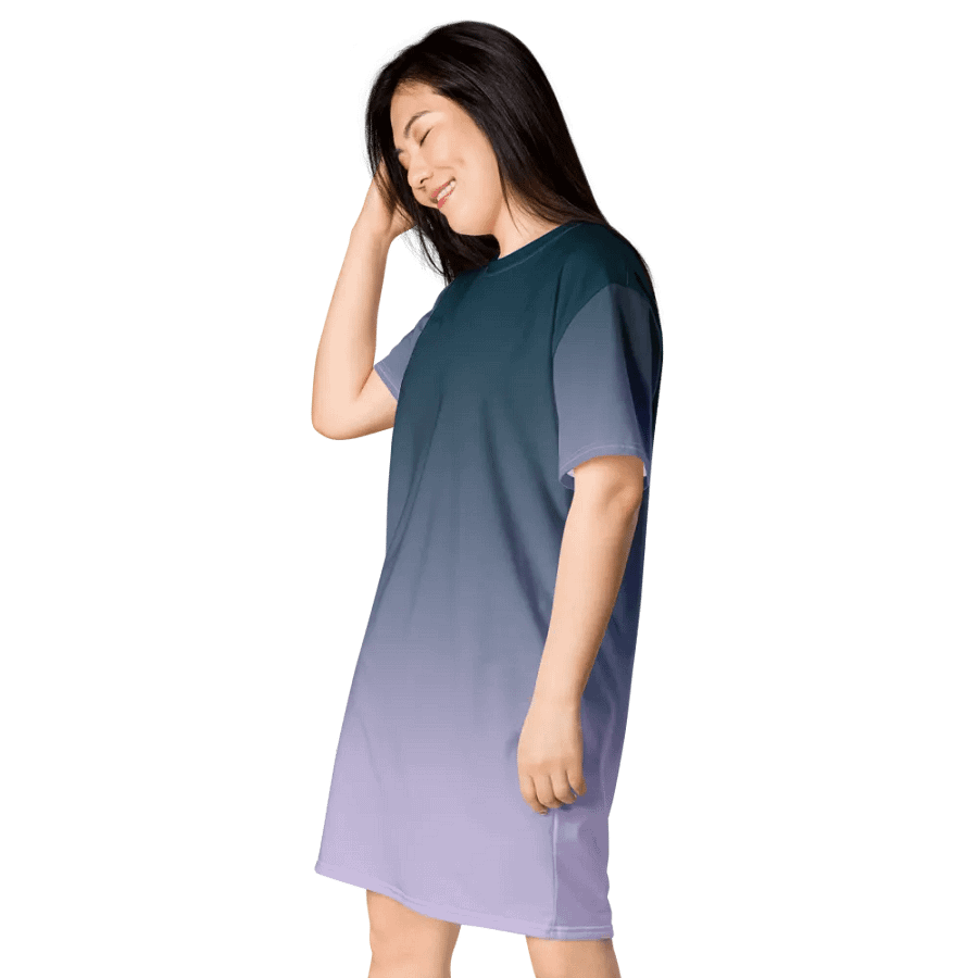 Lavender Sky All-Over T-Shirt Dress product image (3)