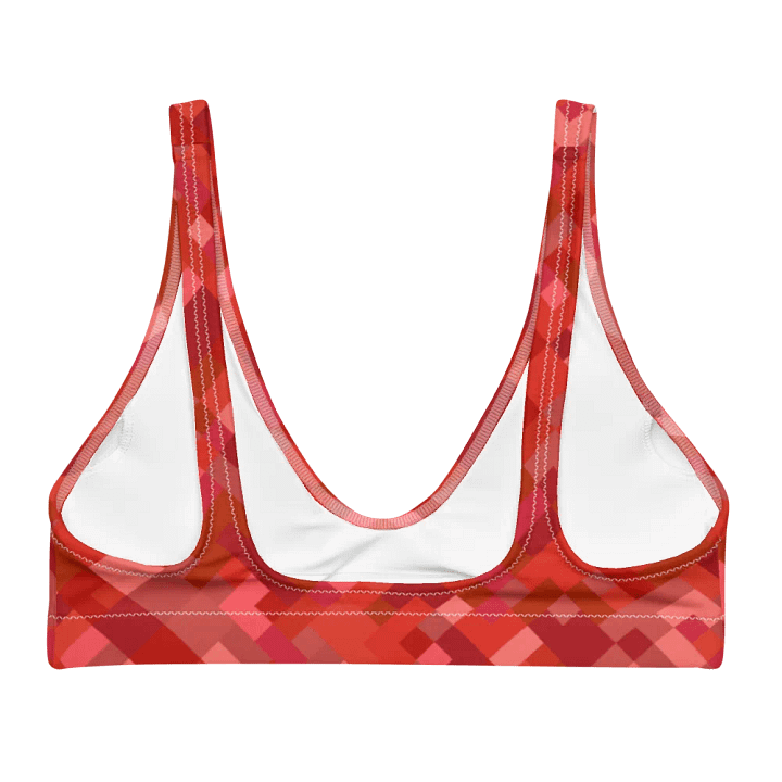 Colorful Mosaic Pattern Design Padded Bikini Top - v4 product image (1)