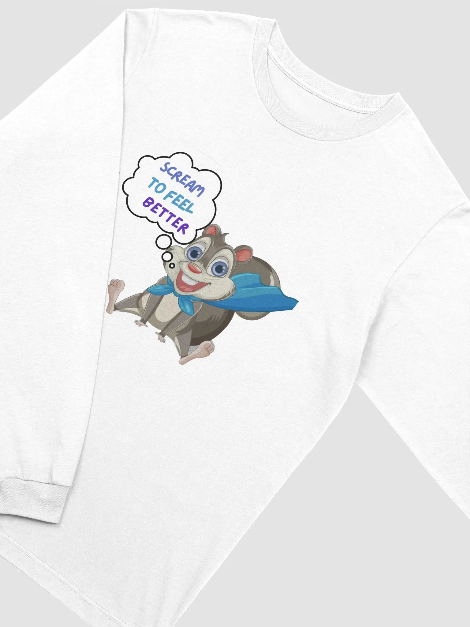 Scream to Feel Better Squirrel Long Sleeve Tee product image (3)