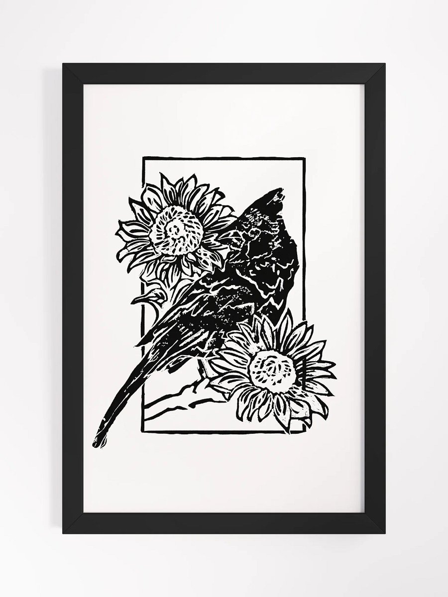 Bird Print in Black product image (1)