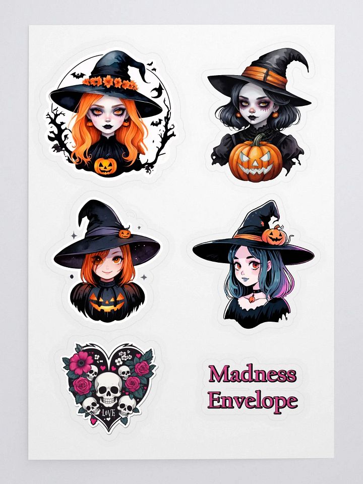 Halloween Witch Goth Girl - Collector's Sticker Pack product image (1)