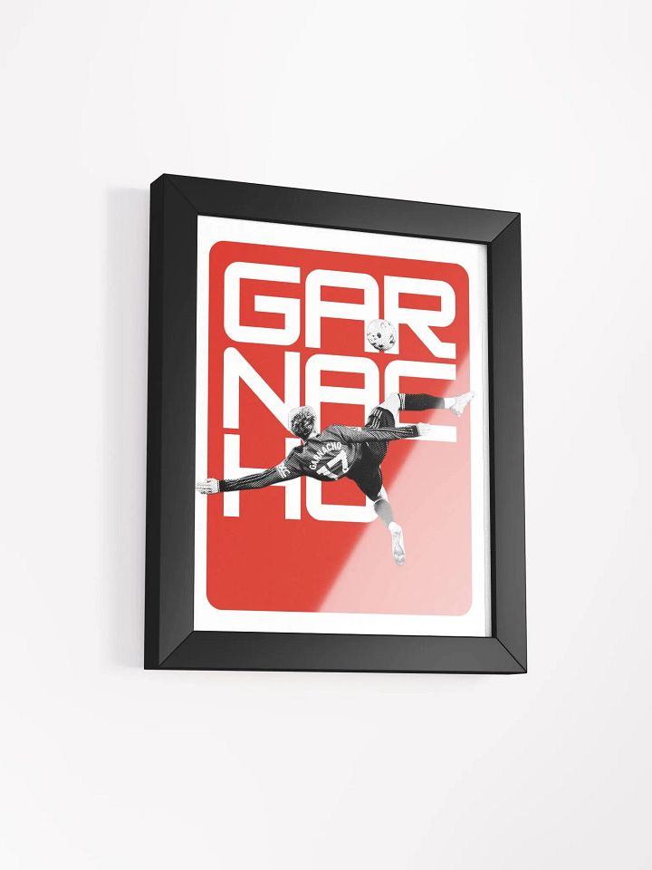 Alejandro Garnacho BW Manchester United Name Art Framed Print product image (2)