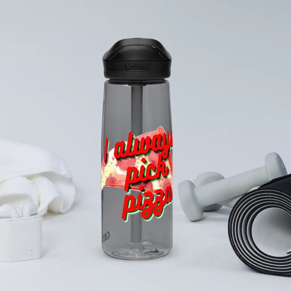 I Always Pick Pizza Sports Water Bottle product image (13)