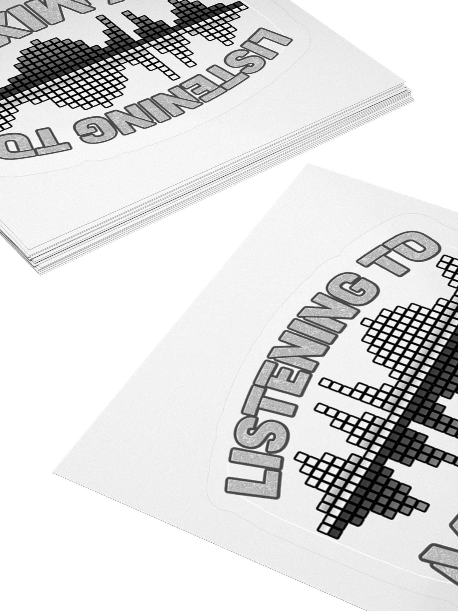 Listening To My Mixes Funny Sticker product image (4)