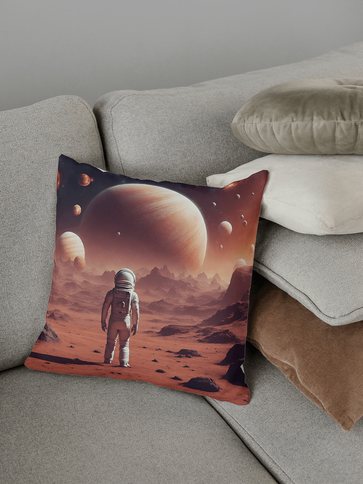 Astronaut On Alien Planet Pillow product image (1)