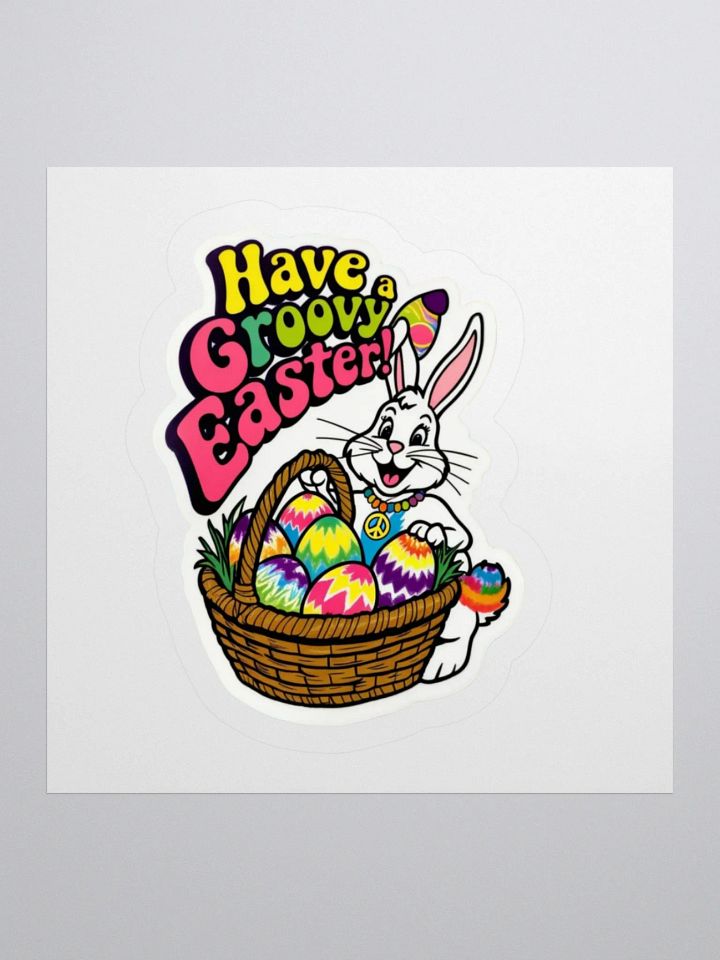 Groovy Easter Bunny Kiss Cut Stickers product image (1)
