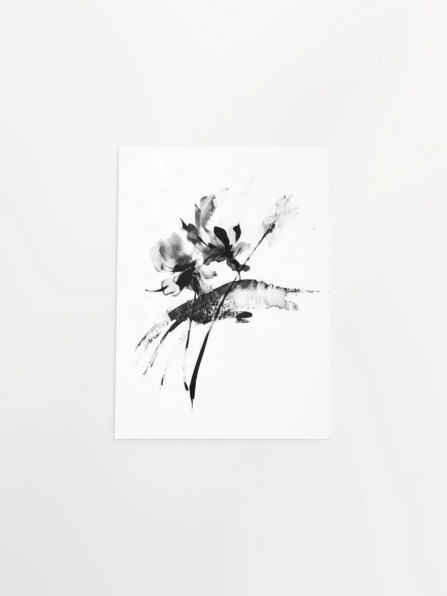 Ink Bloom III: Monochromatic Floral Art Print product image (4)
