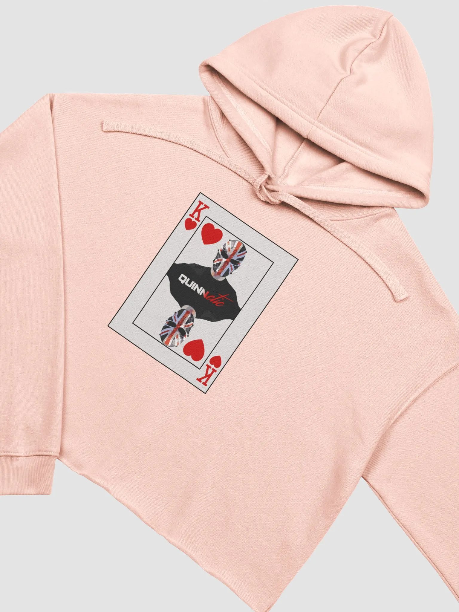 The Quinn of Hearts Bella+Canvas Fleece Crop Hoodie product image (10)