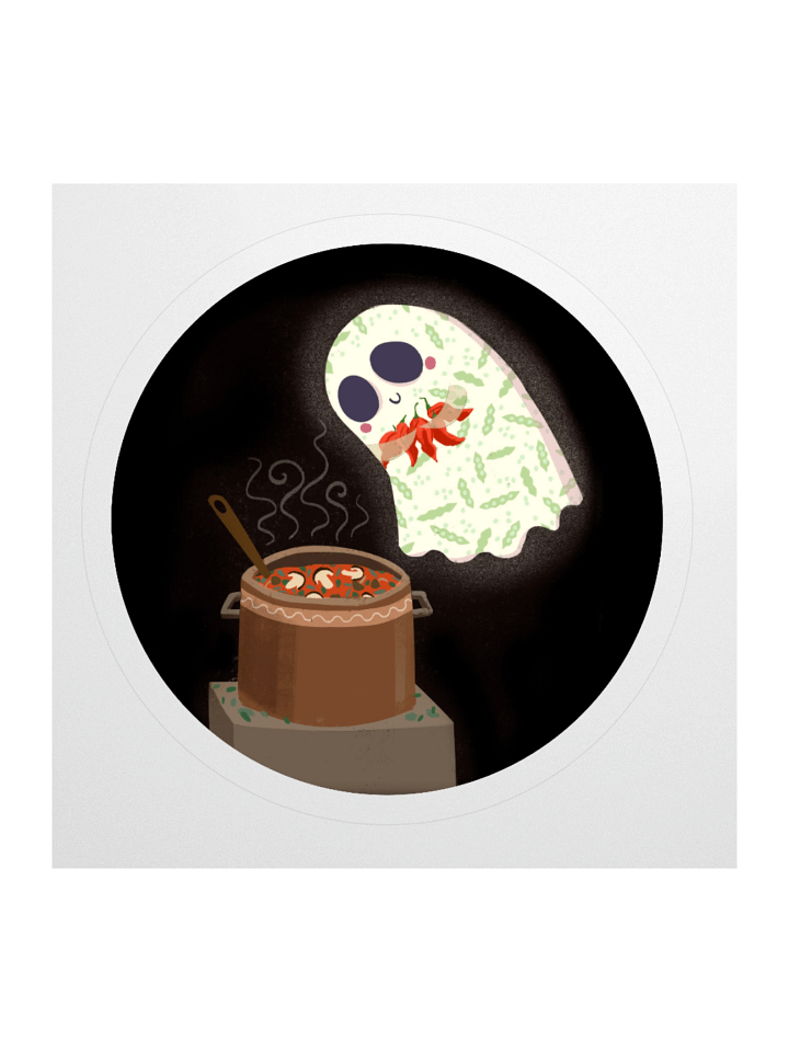 Little Ghost Chili Chef - Vinyl Sticker product image (2)
