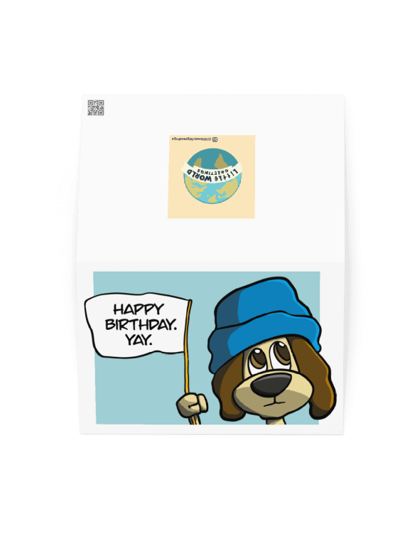 Cute Emo Dog Birthday Greeting Card product image (3)