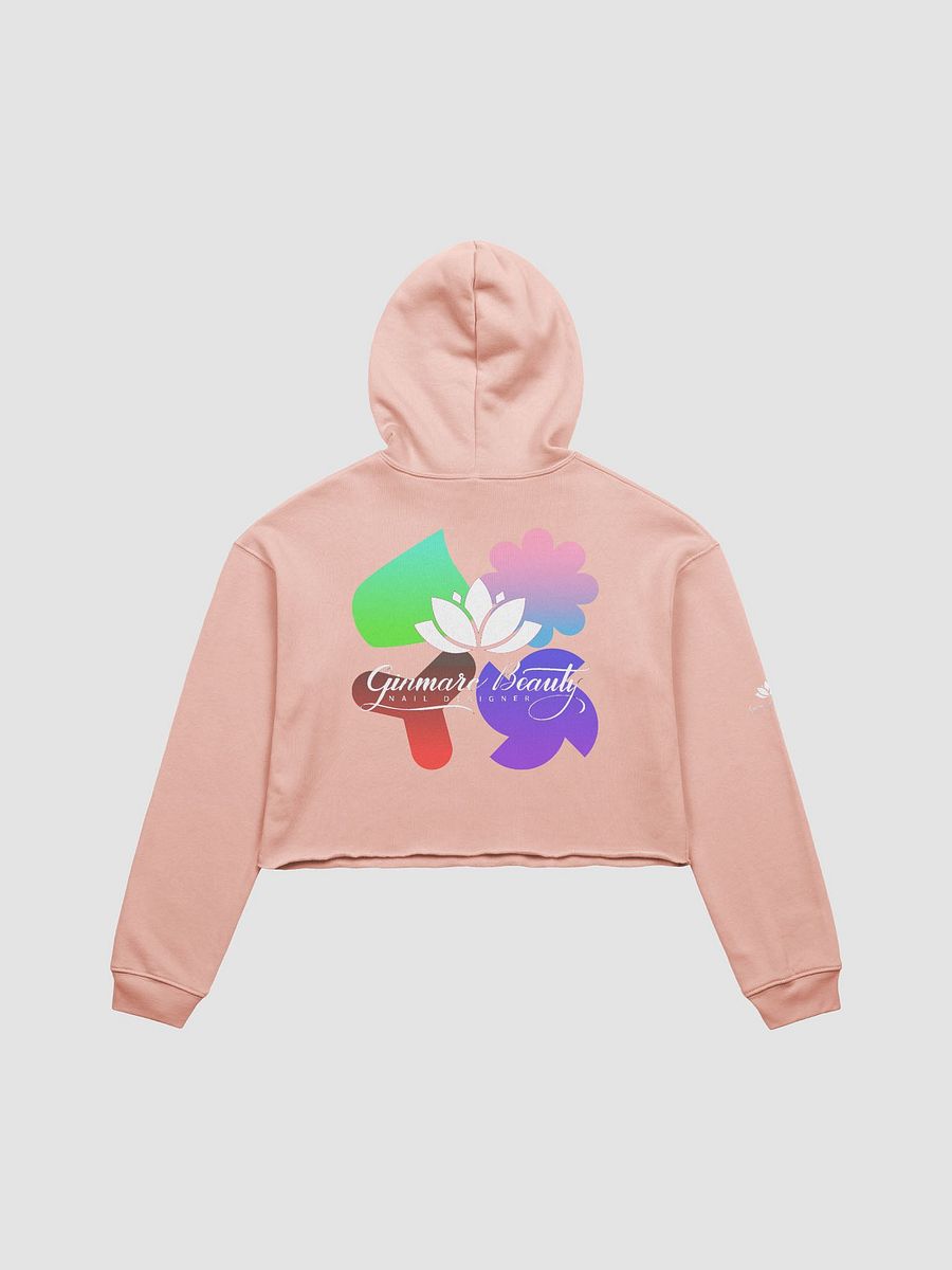 Copy of Floral Beauty Nail Designer Crop Hoodie white product image (8)