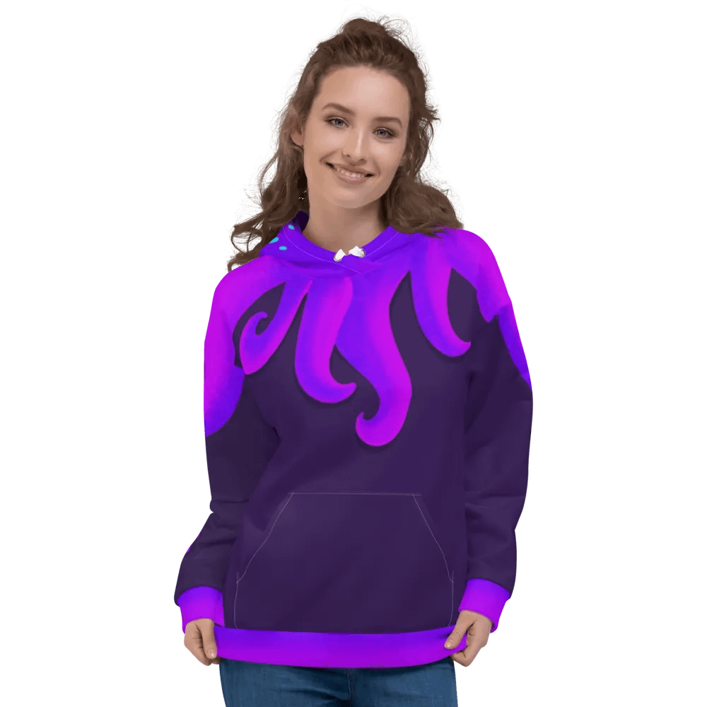 Purple Night Cuttle Full Print Hoodie - based on ACNH custom design product image (9)