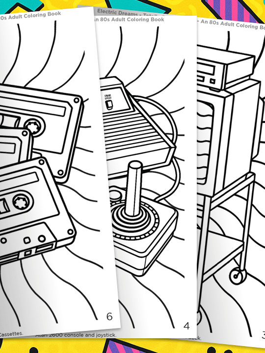 Electric Dreams - Totally Rad 80's Adult Coloring E-Book product image (2)
