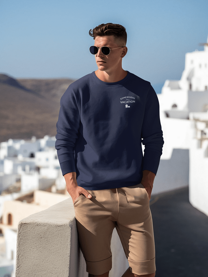 Somewhere on a Vacation Embroidered Unisex Premium Sweatshirt product image (2)