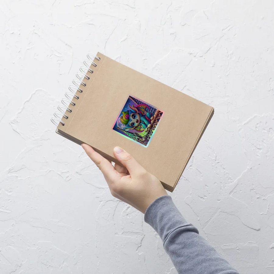 Rainbow Chibi Gargoyle Sticker – Colorful Guardian product image (9)