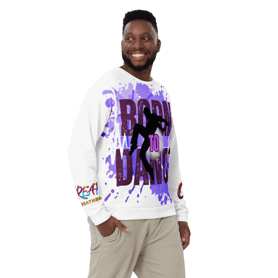 Born to Dance His Silhouette Vibrant Visionary All-Over Print Sweatshirt product image (3)
