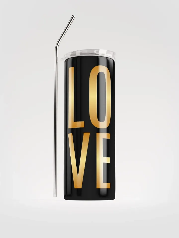 Golden LOVE Stainless Steel Tumbler: Radiate Love this Valentine's Day product image (1)