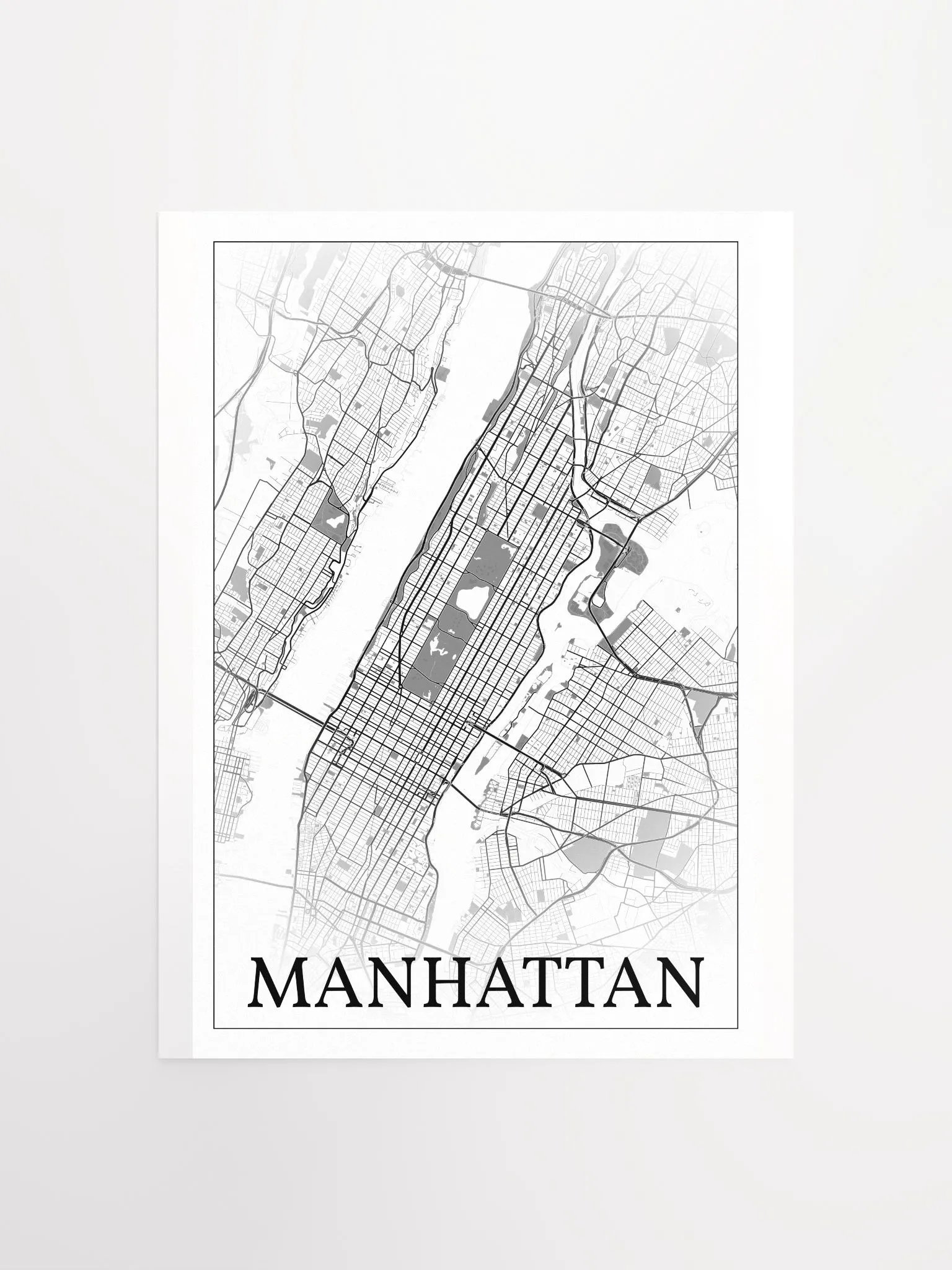 Manhattan, New York City, New York, USA, city map print product image (1)