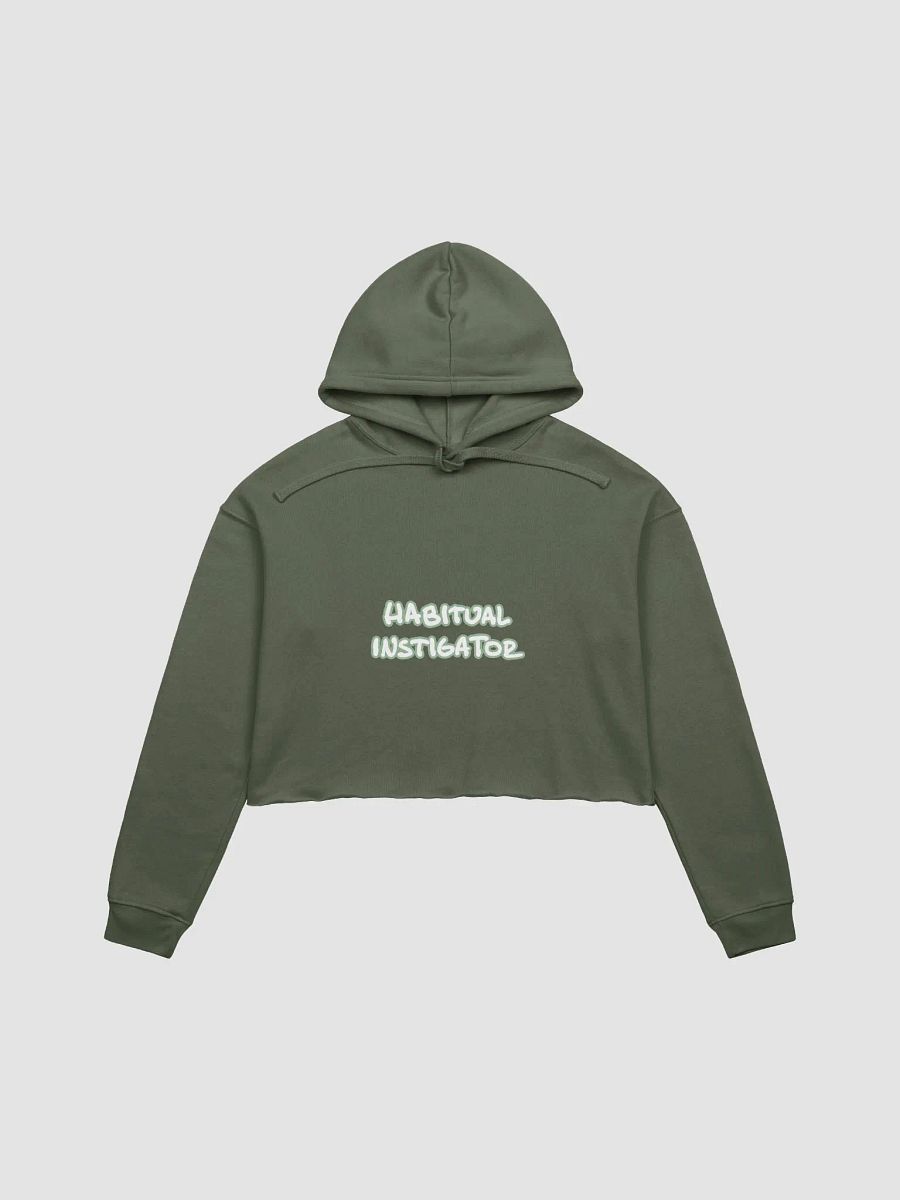 HABITUAL INSTIGATOR (lined design, #96B697) fleece cropped hoodie product image (14)