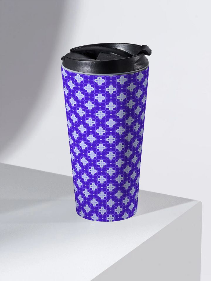 Purple & White Seamless Patterned Travel Mug product image (1)