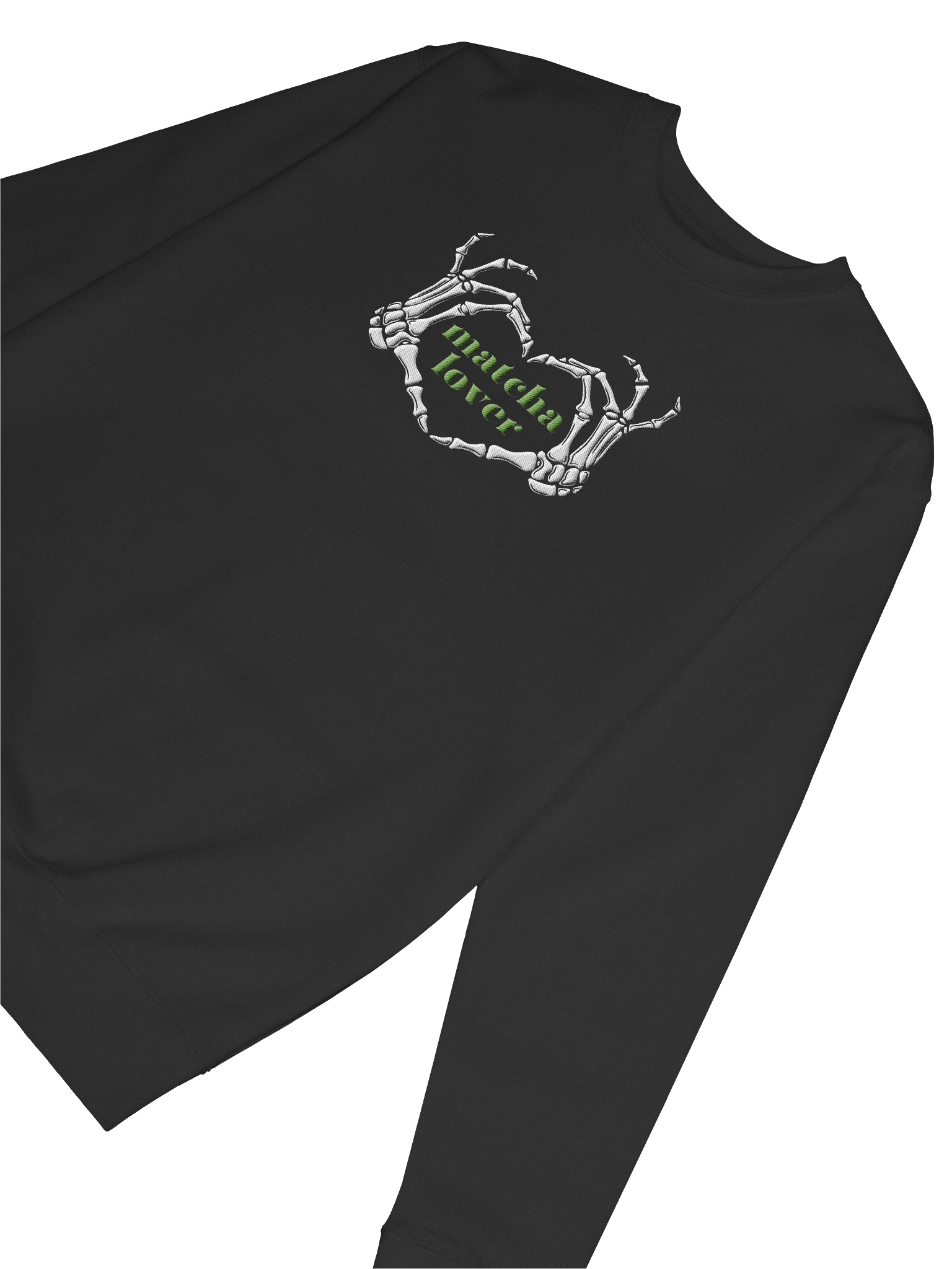 Skeleton Matcha Lover Embroidered Crewneck product image (3)