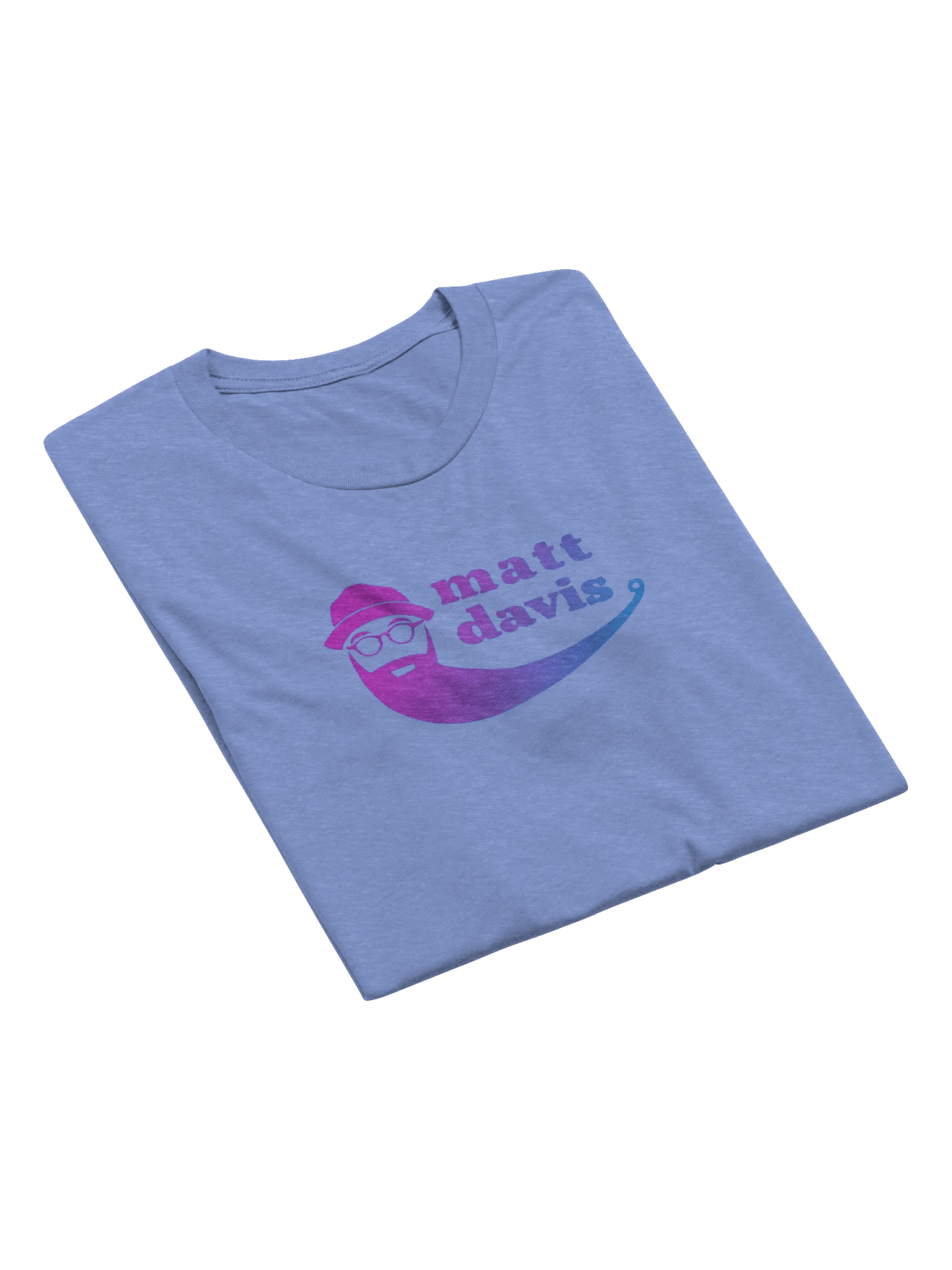 Matt Davis Beard Face Pink and Blue Logo Tee product image (25)