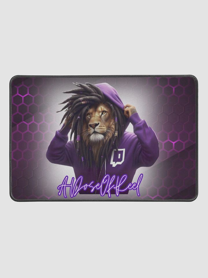 Purple Lion logo Desk Mat 12