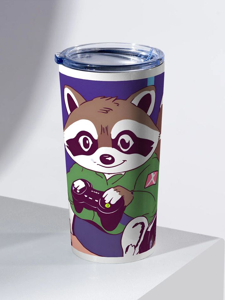 Gamer Raccoon Stainless Steel Tumbler product image (2)