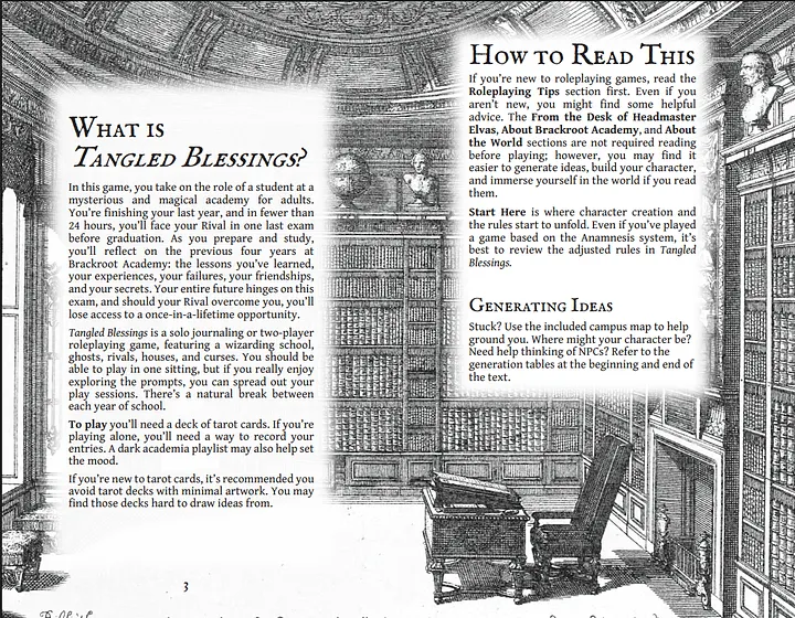 (Digital) Tangled Blessings: A 1-2 Player Magical School Horror Tabletop RPG product image (2)