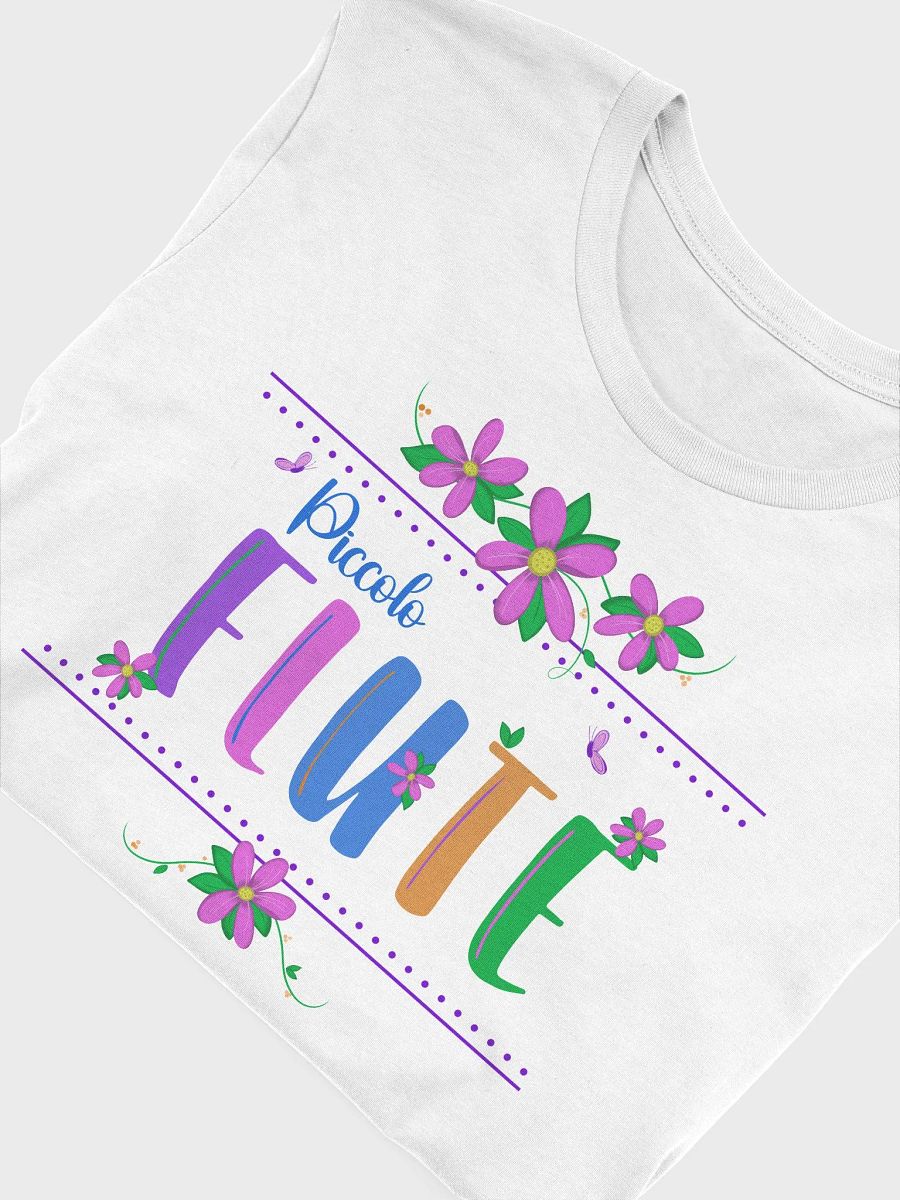 Unisex Fit - Floral Flute T-Shirt - Blue Picc Letters product image (5)