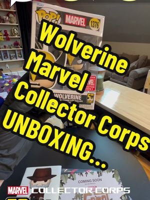 Unboxing Marvels Collector Corps WOLVERINE! Released in July. #fyp #wolverine #marvel #marvelcollectorcorps #amazonmusthaves #funkopop 