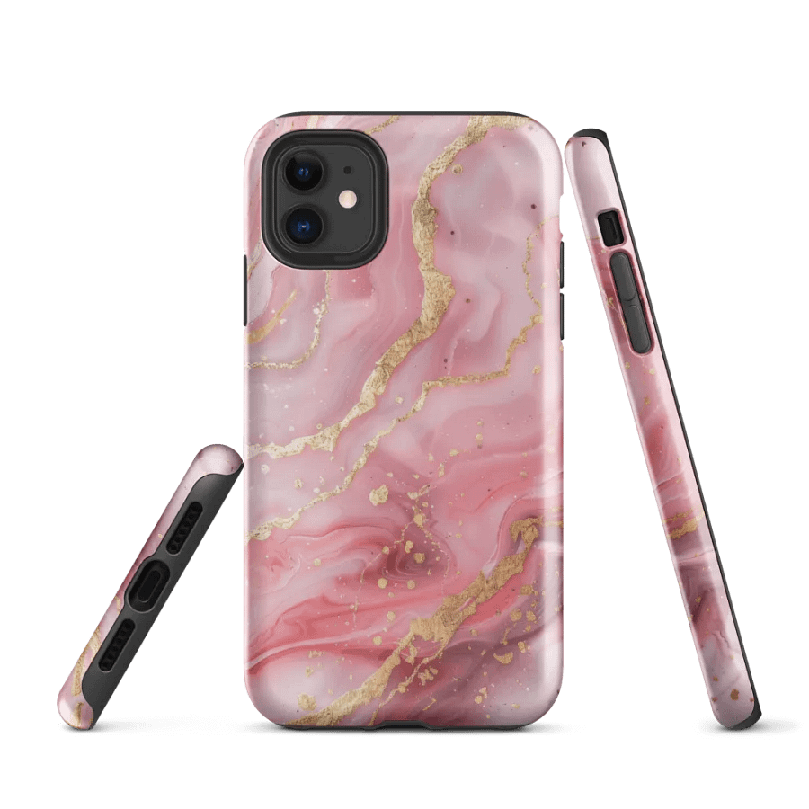 Pink Marble Tough iPhone Case product image (1)