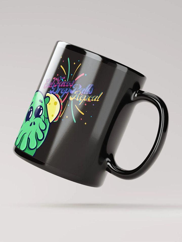 Eat Tacos Black Glossy Mug product image (4)