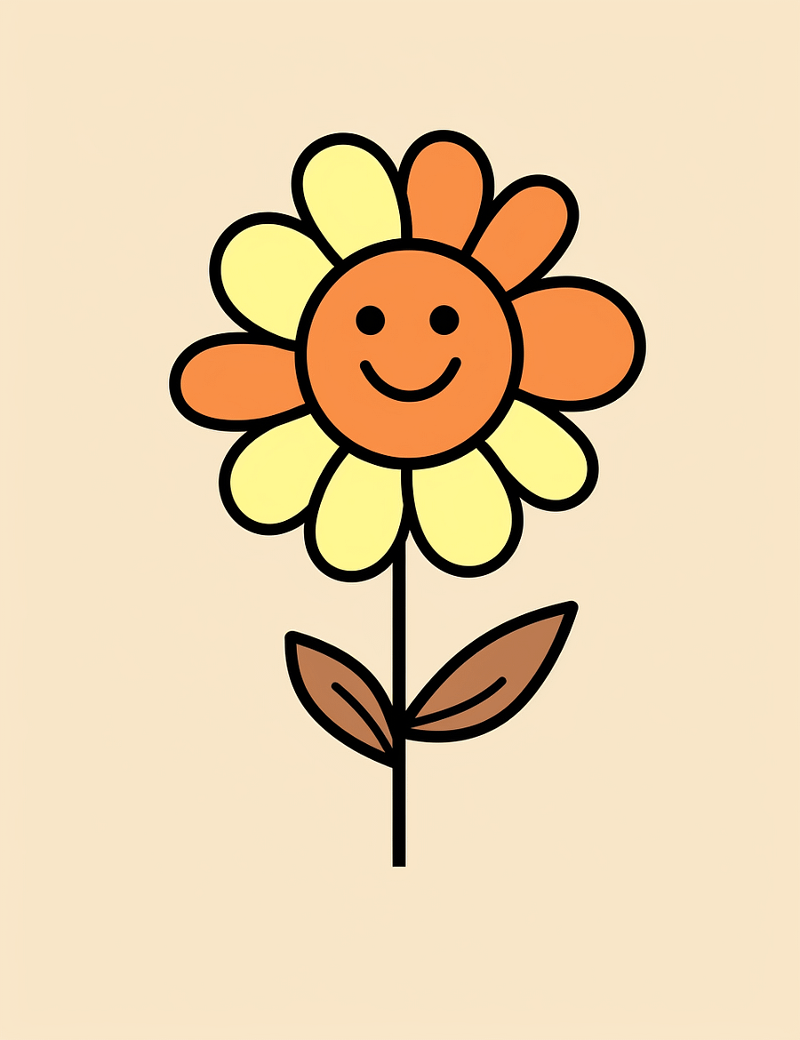 Bold and Easy Flower Coloring Pages For Kids product image (3)